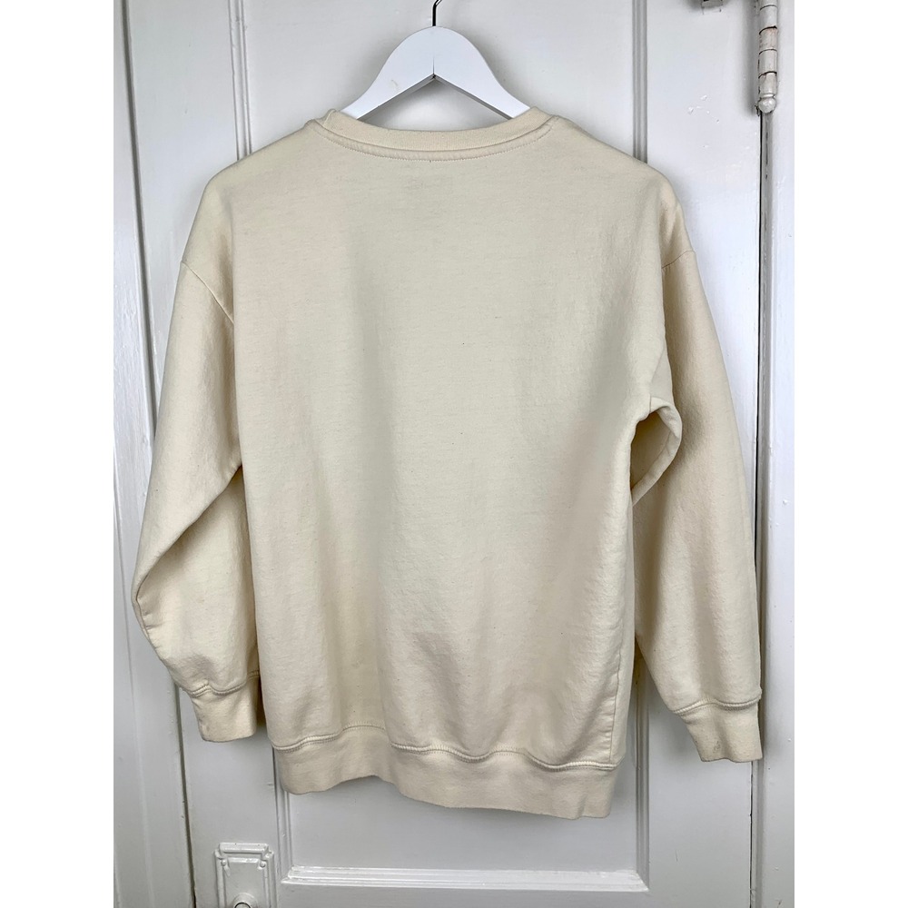 Peanuts Snoopy Woodstock Graphic Sweatshirt Cream Small Cottagecore Nostaligia - Picture 6 of 12